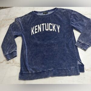 University of  Kentucky Blue Velour Pullover Crewneck Women’s Size Medium